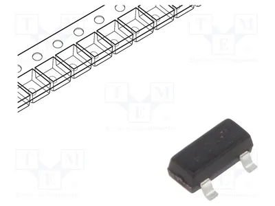 Immagine prodotto di Transistor: Bipolare NPN, 300mW, SOT23, MMBT5551-7-F. Transistor SMD NPN, 160V, 0,6A