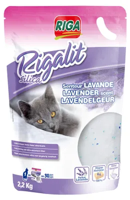 Immagine prodotto di Riga 005401 RIGA - Silica - Lettiera per gatti profumata alla lavanda, 2,2 kg