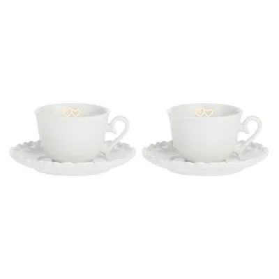 Zdjęcie produktu dla La Porcellana Bianca zestaw 2 filiżanek do kawy ze spodkiem P013900215