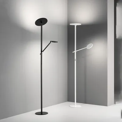 Produktbild von Fabas Luce LED Stehleuchte Regina 90Ra 1880x500mm 36+12W Warmweiß Weiß dimmbar