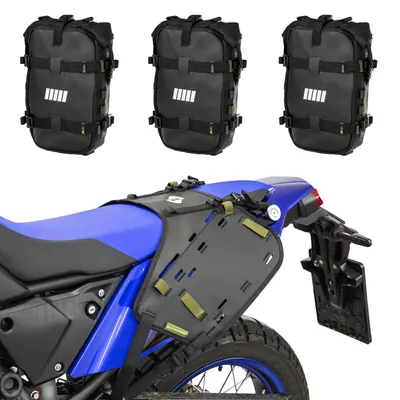 Obrázok produktu pre SCHNORR BagHub + bočné tašky, sada 3 ks, 18 l, mäkké tašky na motorku – kompatibilné s modelom Yamaha Ténéré 700