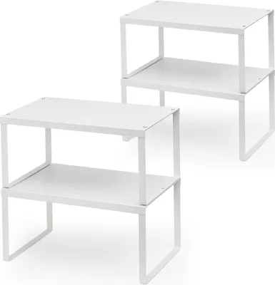 Produktbild von Küchenschrank Organizer - praktische Ablageflächen - 4 Stück - weiß - Metall