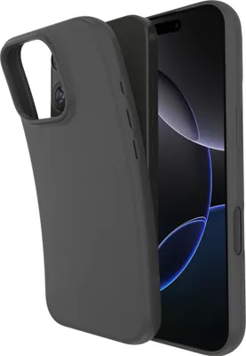 Image de Cazy Coque compatible avec iPhone 16 Pro Coque en Silicone - Coque Flexible 100 % GRS - Noir