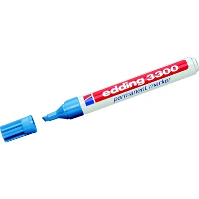 Produktbild von Edding 3300, Hellblau, Meißel, Blau, Weiß, Aluminium, 1 mm, 5 mm