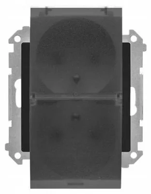 Produktbild von Simon 55 Doppelsteckdose Unterputz IP44 Schwarz matt