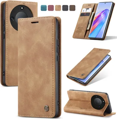 Produktbild von Honor X40 Hülle, Retro Kunstledertasche mit Standfunktion Schutzhülle für Honor X40 Braun