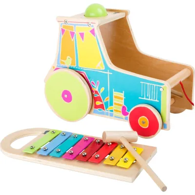 Produktbild von Small Foot Design 10377 Motorikspielzeug Traktor inkl. Xylophon, bunt (1 Stück)