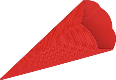 Produktbild von 3D Color Schultüten Bastelwellpappe 68CM ROT - Schultüten Rohling zum Basteln