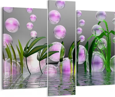 Produktbild von Bild auf Leinwand - Leinwandbild - Computer Grafik Blase - 95x80cm - Wand Bild - Wanddeko - Leinwanddruck - Bilder - Kunstdruck - Wanddekoration - Leinwand bilder - Wandkunst - CB95x80-2329