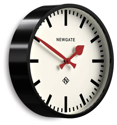 Retro-Wanduhr 30 cm, Metall, analog, gebrochen weiß, schwarz
