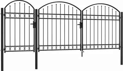 Obrázok produktu pre vidaXL Záhradná brána s oblúkovým vrchným dielom ASSEN 200 x 400 cm, oceľ
