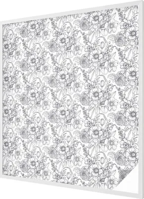 Obrázok produktu pre Vitrážová fólia na okno - 116x100 cm - vitrážový vzor - nepriehľadná dekoratívna fólia na ochranu súkromia - samolepiaca, UV ochrana - kvetinová elegancia