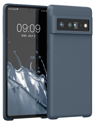 Produktbild von kwmobile Handyhülle für Google Pixel 6 Pro Hülle - Case Silikon - Kabelloses Laden - Schutzhülle Cover in Dunkler Schiefer