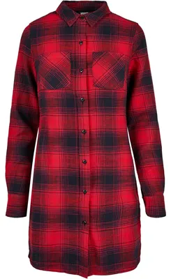Obrázek produktu pro Urban Classics – košilové šaty pro ženy TN198 (XS) (tmavě modré/červené)