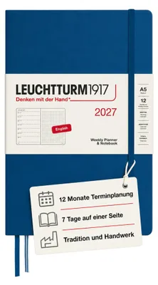 Produktbild von LEUCHTTURM1917 Wochenkalender 2027 Dotted Medium (A5) mit Notizbuch, dotted - Te