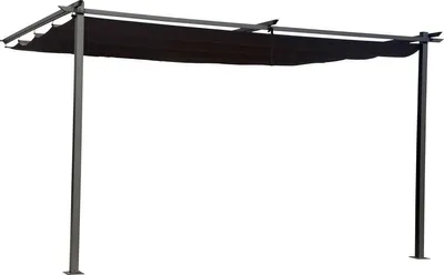 Obrázek produktu pro Přístavná pergola se stahovací střechou - 3 x 4 m - antracitově šedá