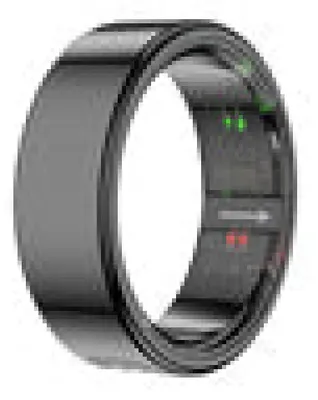 Produktbild von Colmi R12 Smart Ring mit Display, überwacht Herzfrequenz, Schlaf & Blutsauerstoff, Schrittzähler - Farbe: schwarz - Größe: 7