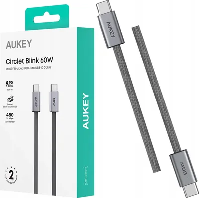 Immagine prodotto di AUKEY Cavo di ricarica USB-C / USB-C 1m 60W 480Mbps OPLOT CB-DCC061