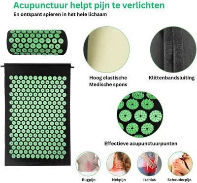 Nagelmatte mit Kissen - Shakti Mat - Akupressur - Triggerpunktmassage und Entspannung - Meditationsmatte