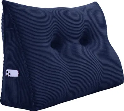 Zdjęcie produktu dla Duża ergonomiczna poduszka klinowa pod zagłówek ze sztruksu, poduszka do czytania, poduszka klinowa, poduszka na plecy, poduszka wypoczynkowa, poduszka dekoracyjna