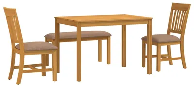 Immagine prodotto di vidaXL Set da pranzo, 4 pezzi, grigio, legno massello di quercia