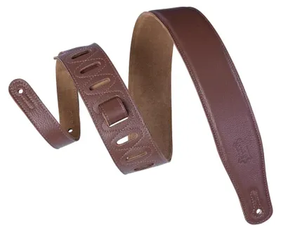 Produktbild von Levys Leathers M26GF-BRN 2 1/2'' Gitarrengurt aus Bekleidungsleder Braun