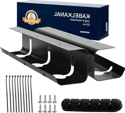Obrázek produktu pro Sada pro vedení kabelů, 2dílná, černá, snadná montáž