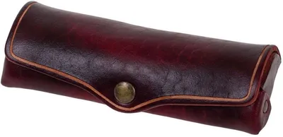Zdjęcie produktu dla Etui na okulary MIKA, małe, skóra siodłowa, zatrzask, czerwone