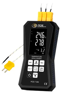 Immagine prodotto di Termometro a 4 canali con registratore di dati PCE-T 394 di PCE Instruments