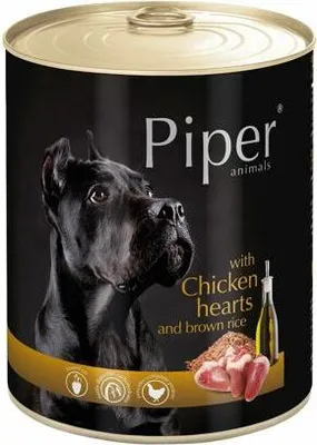 Zdjęcie produktu dla Dolina Noteci Piper Animals, Junior, Każda rasa, Maxi (26 - 44 kg), Średnie (11 - 25 kg), Kurczak, Serce, Ryż, 800 g