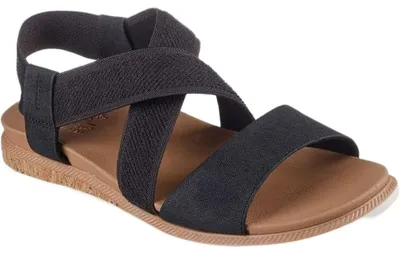Produktbild von Skechers Damen Sandalen 31440W-BLK BOBS Desert Kiss – Vegane Keilsandalen mit Skechers Memory Foam™, Schwarz 39 EU