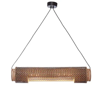 Produktbild von GOOD&MOJO - Hängeleuchte Bhutan - Bambus/Schwarz - 85x15x15cm Hängelampe - Esstischlampe - Wohnzimmerlampe - Schlafzimmerlampe - Wohnzimmer