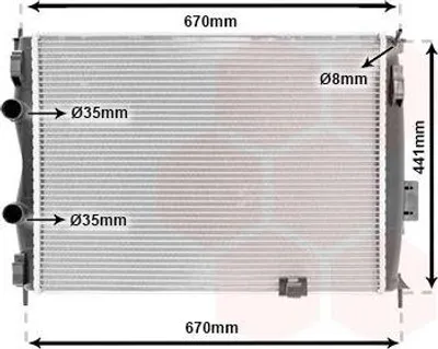 Produktbild von VAN WEZEL 13002280 Kühler Wasserkühler Motorkühler für NISSAN Qashqai / Qashqai +2 I (J10, NJ10) Qashqai / Qashqai+2 I Van (J10, JJ10E)