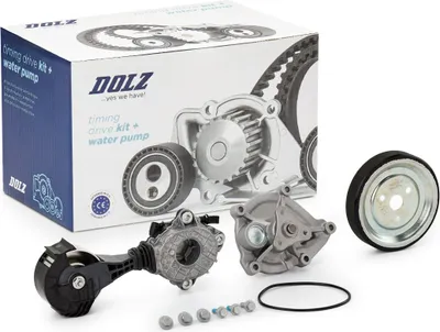 Produktbild von DOLZ KD173T Wasserpumpe + Keilrippenriemensatz für MINI Schrägheck (R56) passend für PEUGEOT 207 (WA, WC) 207 CC (WD) 308 SW I (4E, 4H)