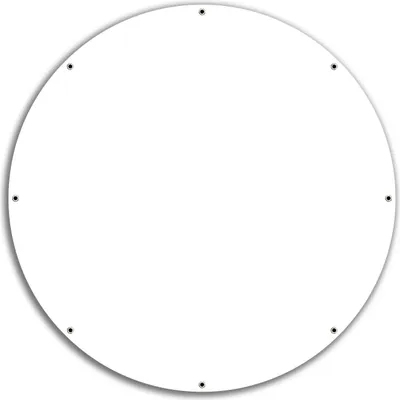 Produktbild von Wallario rundes Outdoor-Poster für Garten oder Balkon, Motiv Weiß, 60 cm Durchmesser