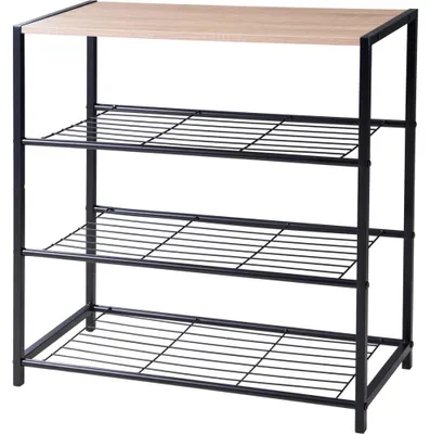 Immagine prodotto di Scaffale portascarpe in metallo a 3 ripiani 63 x 30 x 63 cm