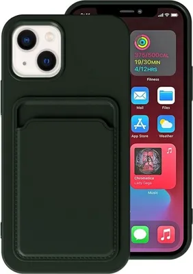Produktbild von König Design Hülle kompatibel mit Apple iPhone 14 Plus Kunststoff Soft Handyhülle - Handy Case Dunkelgrün
