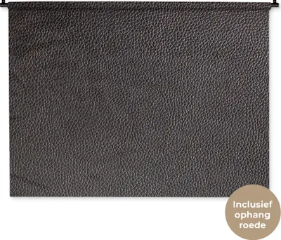 Produktbild von MuchoWow® Wandteppich Wandbehang Leder - Lederoptik - Schwarz - Hell 150x112 cm Tapisserie Dekoration Wandtuch - Wanddecke - Wandteppiche