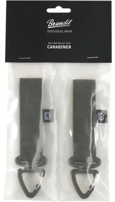 Obrázek produktu pro Pánský opasek Brandit Belt and Molle Loop Carabiner 2 Pack olive - UNI