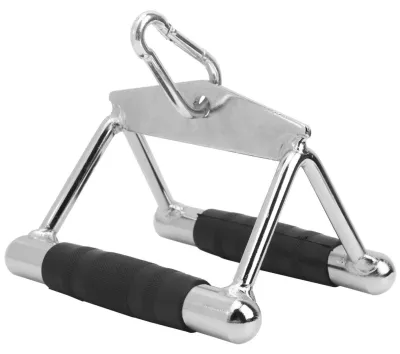 Productafbeelding van Drukstang Hoogwaardig Staal - Antislip Grip - Multifunctioneel - Fitness Accessoires - Krachttraining - Geschikt voor Kabelsystemen tot 80 LBS - Fitnessaccessoire