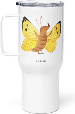 Produktbild von Mr. & Mrs. Panda thermosbecher Schmetterling Zitronenfalter - Weiß - Geschenk, Edelstahlbecher, Kaffee-Thermobecher, Motivation, Lustige Sprüche, Liebe, Fakt, Anders