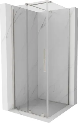 Image de Mexen Velar 110x110 cm cabine de douche, nickel, verre 8mm