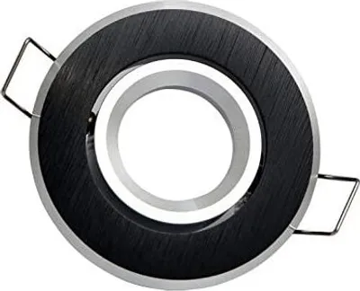 Obrázok produktu pre Zapustené bodové svietidlo Ø60 mm s otvorom otočným o 35° hliník vrátane pätice GU5,3 pre LED žiarovky 35 mm čierna kartáčovaná guľatá