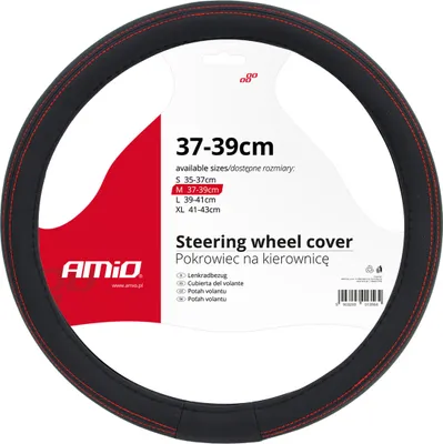 Produktbild von Lenkradbezug aus hochwertigem Material, M 37-39cm SWC-01-M AMIO-01355