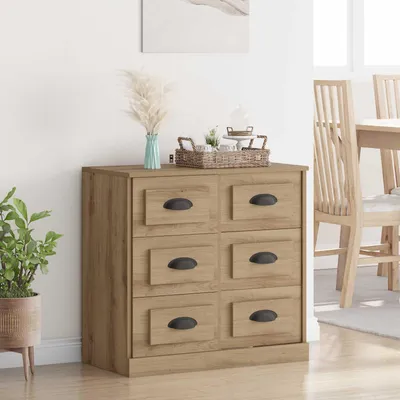 Zdjęcie produktu dla vidaXL Kredens dębowy Artisan 70 x 35,5 x 67,5 cm materiał drewnopochodny