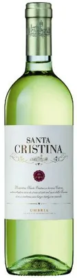 A bottle of Santa Cristina Umbria Bianco wine.