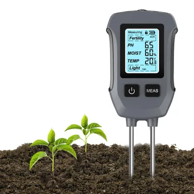 Produktbild von Bodenfeuchtigkeitsmesser, 5 in 1 Bodentester, pH Wert und Temperatur, für Garten