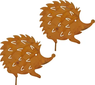 Produktbild von Gartenfigur Igel 10 cm, in Rostoptik aus Metall als Gartendeko