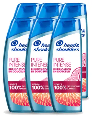 Produktbild von 6 x Head & Shoulders Anti-Schuppen-Shampoo Pure Intense Grapefruit 250 ml - Vorteilspackung - 6 Stücke