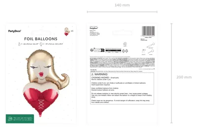 Produktbild von Folienballon „Mädchen/Frau“ für Junggesellenabschied, 74,5 cm